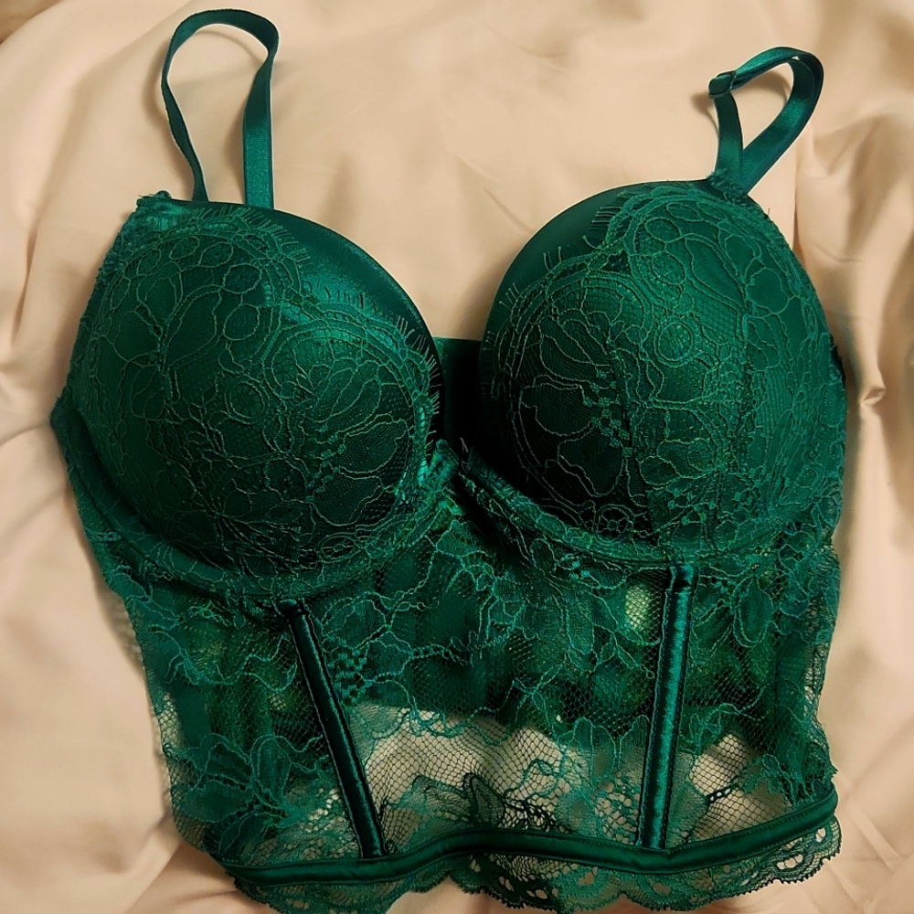 Victoria’s Secret Green Lace Bustier